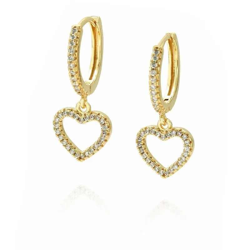 925 Silver Heart Earring Hoop