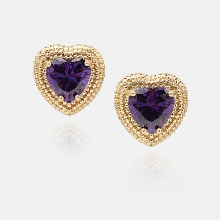 Amethyst cubic zircon plawv qhws ntsej