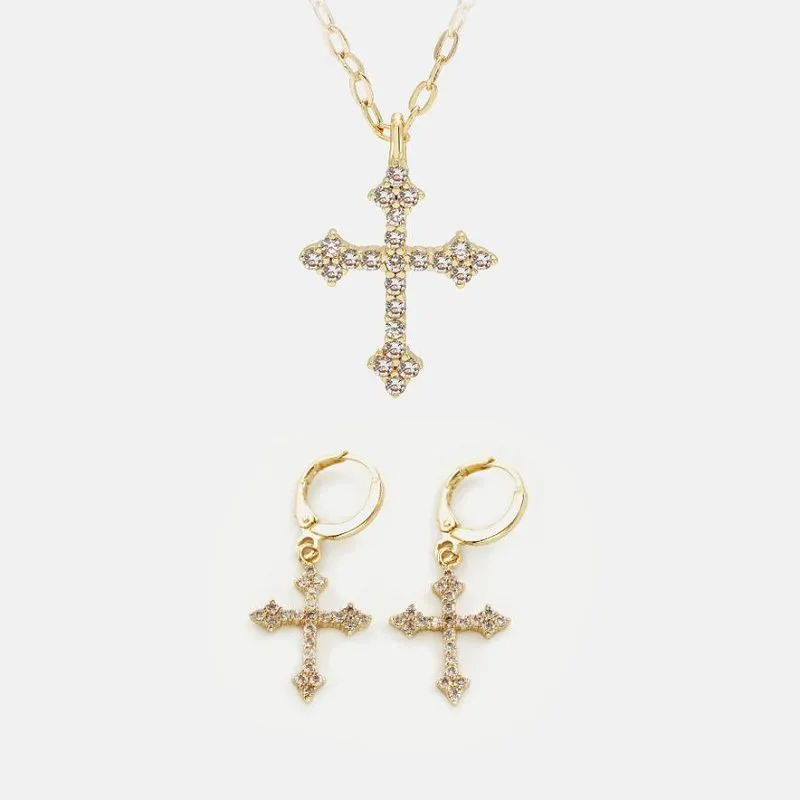 Cross Design Women Jewelry Set