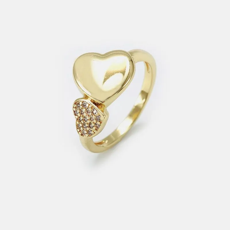 Kub Plated Heart Ring
