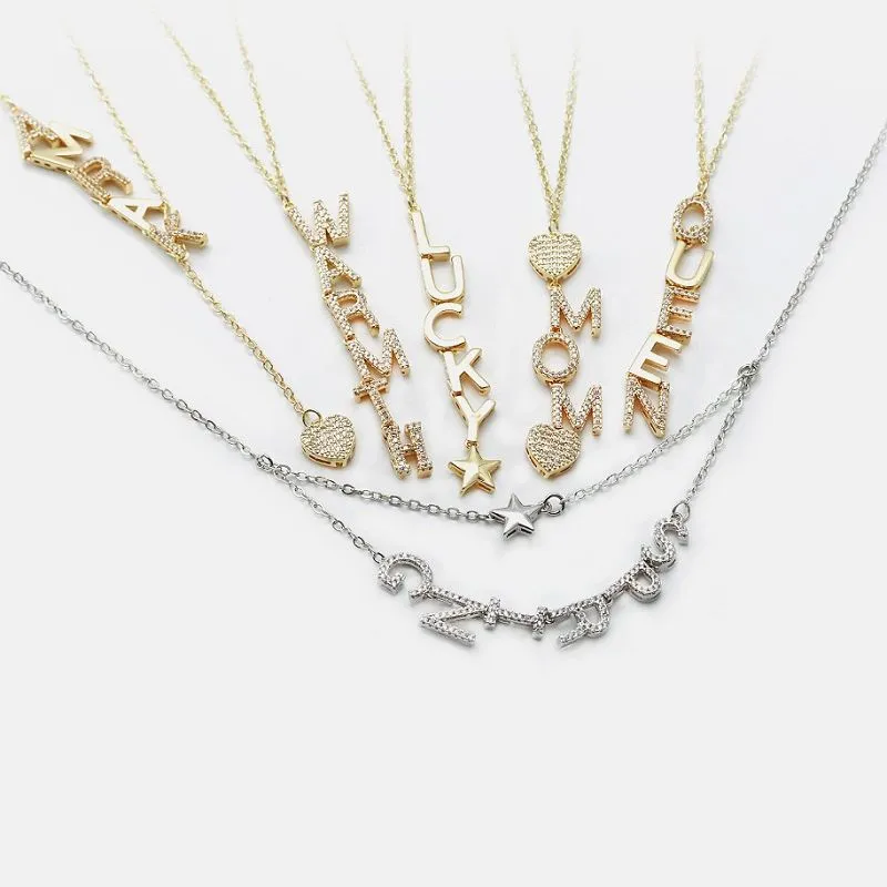 Initial Pendant Cubic Zirconia