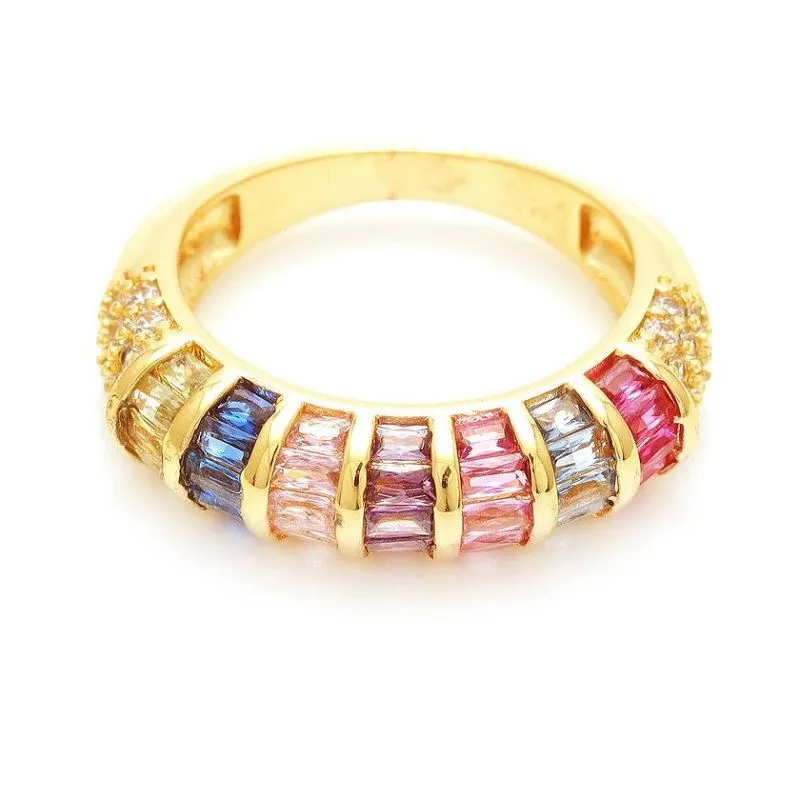 Latest Colorful Cz Poj Niam Ring