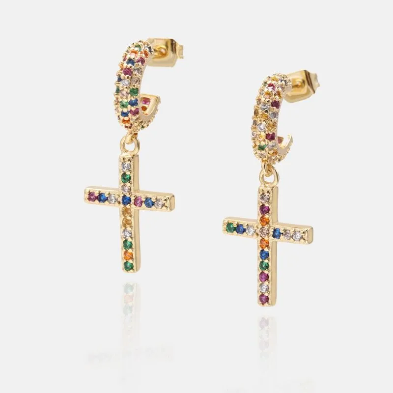 Customized Design Cross Dangle Earring