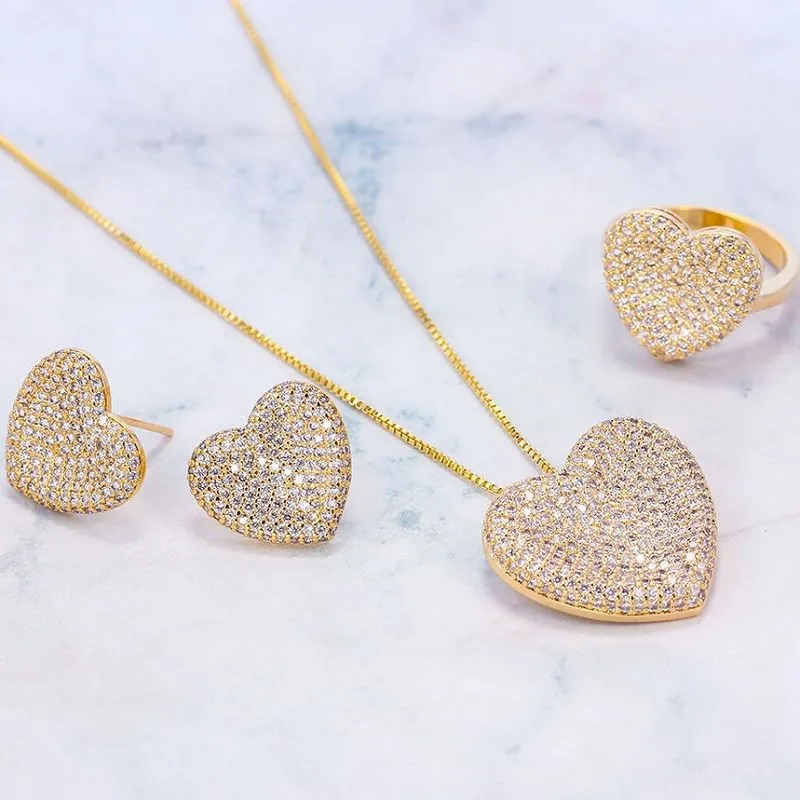 Poj Niam Hlub Lub Plawv Jewelry Set